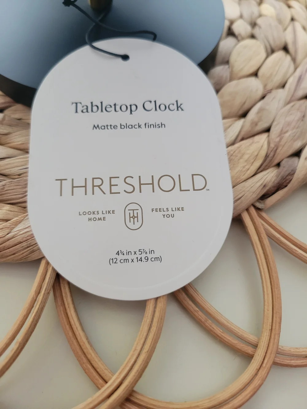 Threshold Black Minimalist Tabletop Clock